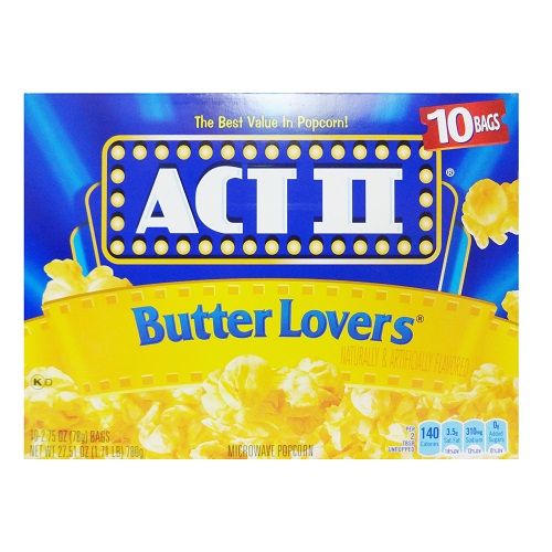 Act II M-W Popcorn 10pk Butter Lovers