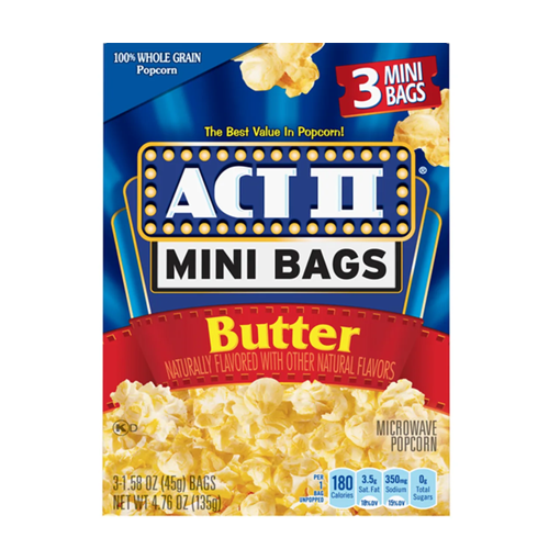 ACT II Popcorn Butter Mini Bags 3pk 4.76