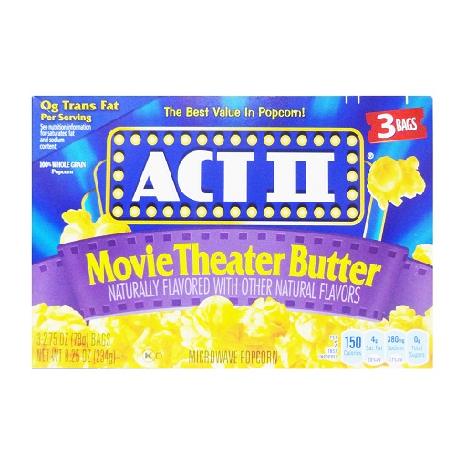 Act II MW Popcorn 3pk MTB Butter